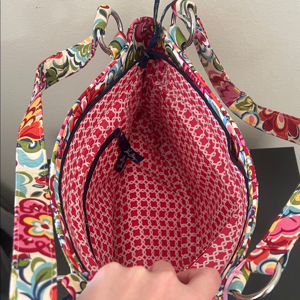 Vera Bradley Floral Quilted Tote in Pink Multi - Picture 4 of 7